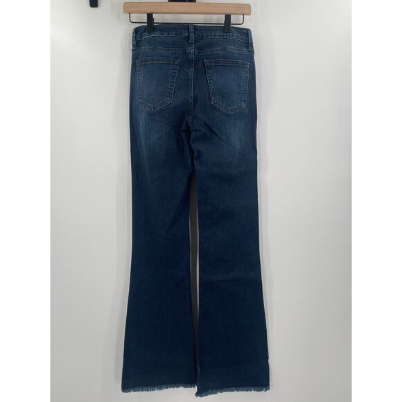 JUST USA Jeans Size 27 Slim Bootcut Dark Denim NWT Frayed Hem Cotton Stretch - Picture 2 of 13